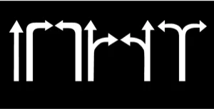 Biển báo 1.18 - Vạch chỉ hướng đi trên làn đường