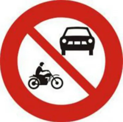 Biển báo 105 - Cấm ôtô và môtô