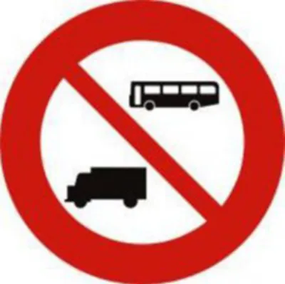 Biển báo 107 - Cấm ôtô khách và ôtô tải