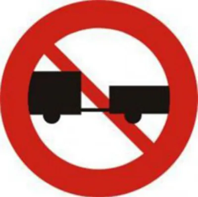 Biển báo 108 - Cấm ôtô kéo moóc