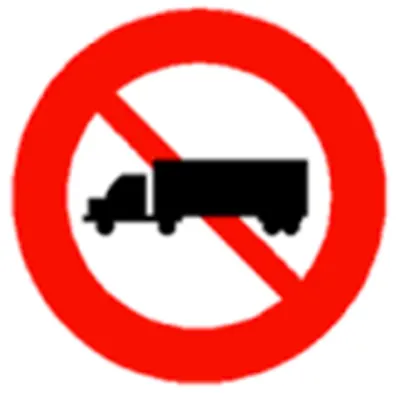 Biển báo 108a - Cấm ôtô kéo moóc (A)