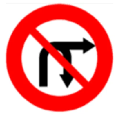 Biển báo 124d - Cấm quay xe (D)
