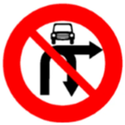 Biển báo 124f - Cấm quay xe (F)