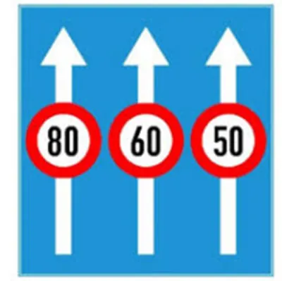 Biển báo 127b - Tốc độ tối đa cho phép (B)