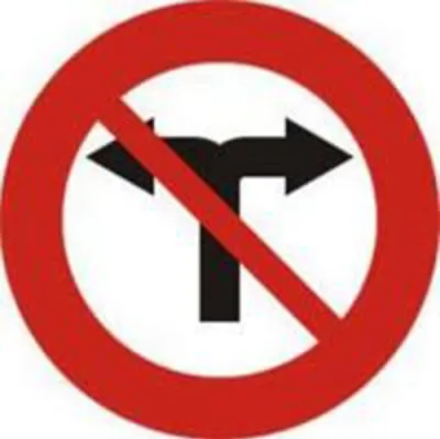 Biển báo 137 - Cấm rẽ trái và rẽ phải