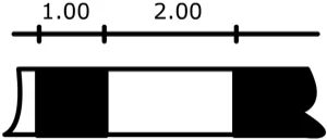 Biển báo 2.5 - Vạch trên thành cầu, hộ lan (đường thẳng)