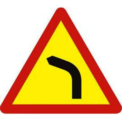 Biển báo 201a - Chỗ ngoặt nguy hiểm vòng bên trái