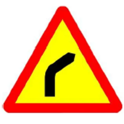 Biển báo 201b - Chỗ ngoặt nguy hiểm vòng bên phải