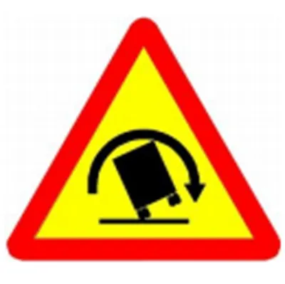 Biển báo 201d - Chỗ ngoặt nguy hiểm vòng bên trái (D)