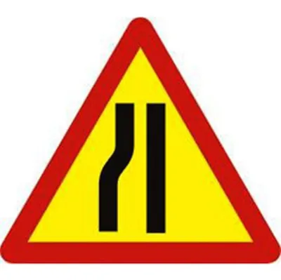 Biển báo 203b - Đường bị hẹp về phía trái