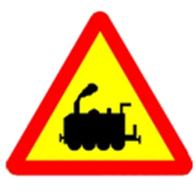 Biển báo 211a - Giao nhau với đường sắt không có rào chắn (A)