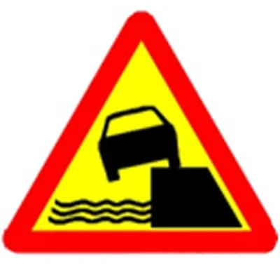 Biển báo 215c - Kè, vực sâu phía trước (C)