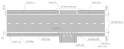 Biển báo 3.1 - Vạch phân làn xe (đứt nét, màu trắng)