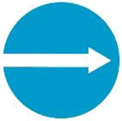 Biển báo 301b - Hướng đi phải theo