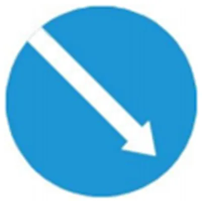 Biển báo 302a - Hướng phải đi vòng chướng ngại vật