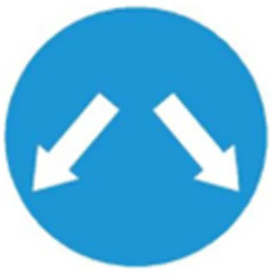 Biển báo 302c - Hướng phải đi vòng chướng ngại vật (C)