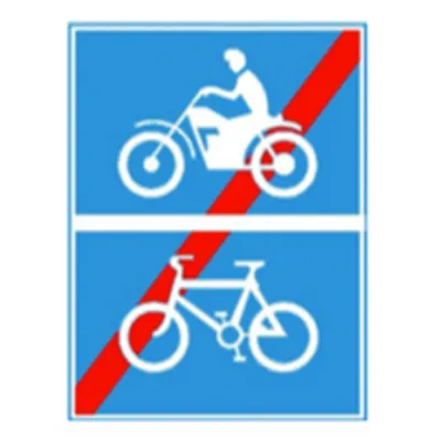 Biển báo 404f - Hết đường dành cho ôtô (F)