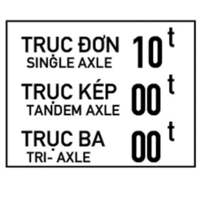 Biển báo 505c - Loại xe (C)