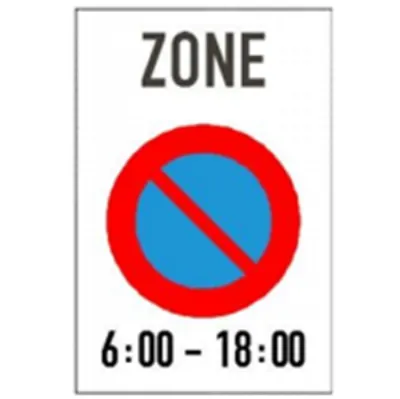 Biển báo E,9b - Khu vực cấm theo giờ
